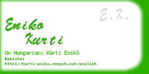 eniko kurti business card